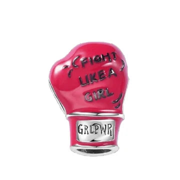 Charm Guante De Box Rojo de plata 925