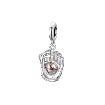 Charm Guante Y Pelota De Beisball de plata 925