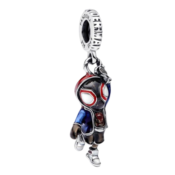 Charm Hombre Arana Spider Negra de plata 925