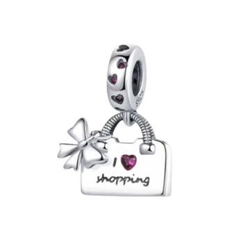 Charm I Love Shoping de plata 925