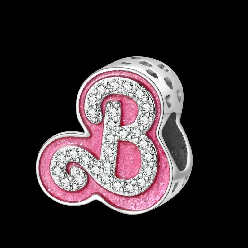 Charm Letra B De Barbie de plata 925