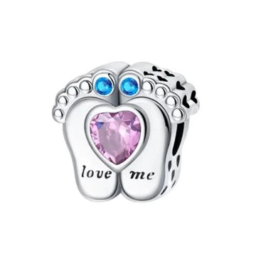 Charm Love Me Pies De Bebé de plata 925
