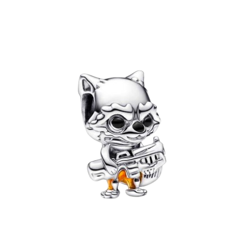 Charm Mapache Rock Guardian de plata 925