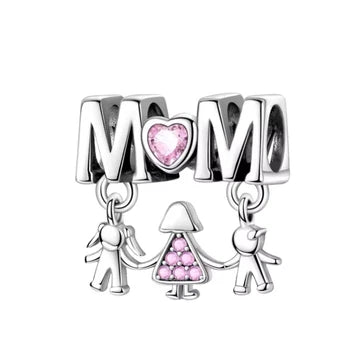 Charm Madre E Hijos de plata 925