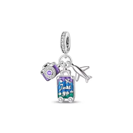 Charm Maleta Just Go de plata 925