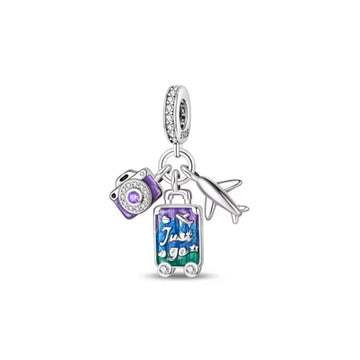 Charm Maleta Just Go de plata 925