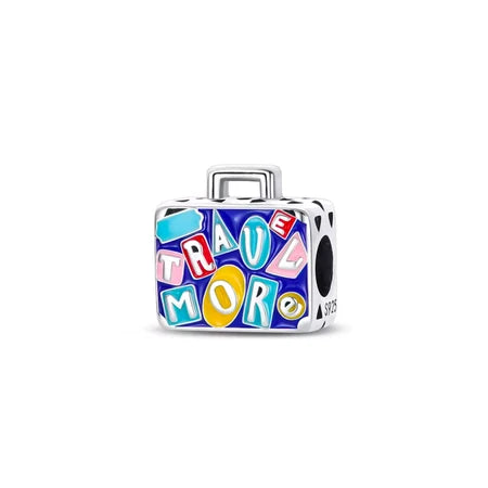 Charm Maleta de Viaje de plata 925