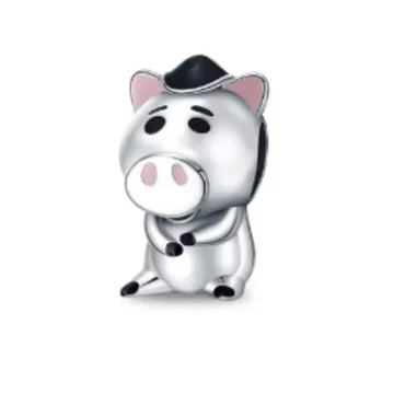 Charm Malvado Dr. Cerdito de plata 925