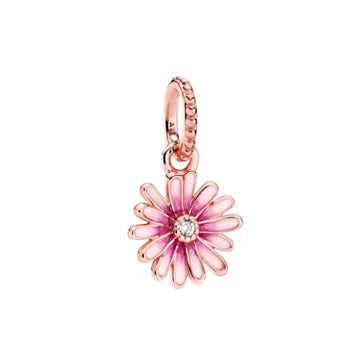 Charm Margarita Rosa Colgante de plata 925