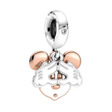 Charm Mickey Ojos Tapados de plata 925