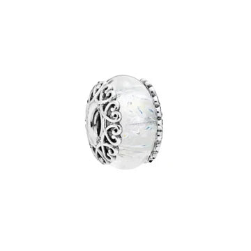 Charm Murano Blanco de plata 925
