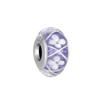 Charm Murano Lila de plata 925