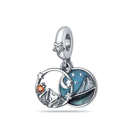 Charm Noche Estrellada de plata 925