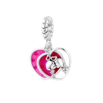 Charm Novios Corazon de plata 925
