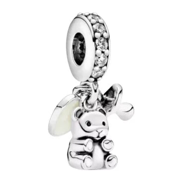 Charm Osito Y Chupon de plata 925