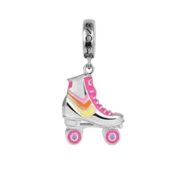Charm Patin Rosa de plata 925