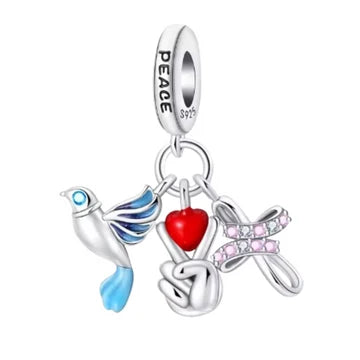Charm Paz Y Espiritu Santo de plata 925