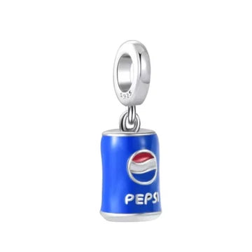 Charm Pepsi Colgante de plata 925