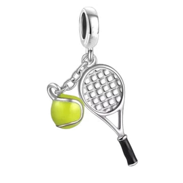 Charm Raqueta De Tenis de plata 925