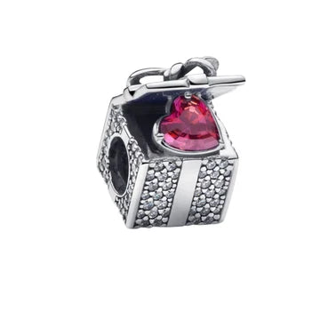 Charm Regalo Y Corazon de plata 925