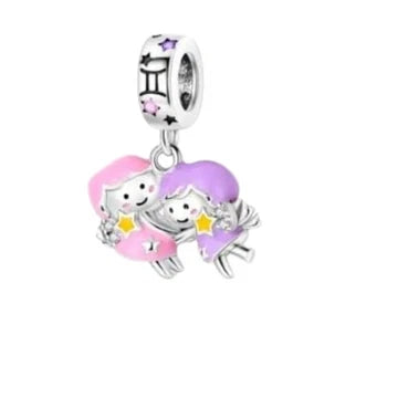 Charm Signo Geminis 2 de plata 925