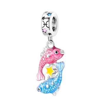 Charm Signo Piscis Colgante de plata 925