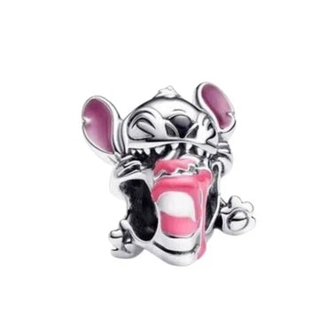 Charm Stich Comiendo Pastel de plata 925