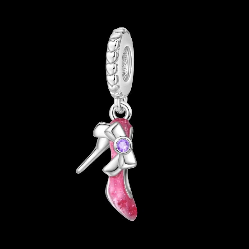 Charm Tacon Rosa Con Mono de plata 925