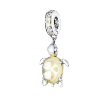 Charm Tortuga Amarilla de plata 925