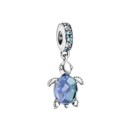 Charm Tortuga Azul de plata 925