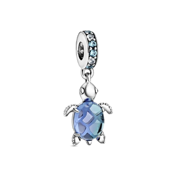 Charm Tortuga Azul de plata 925