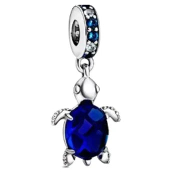 Charm Tortuga Azul Fuerte de plata 925