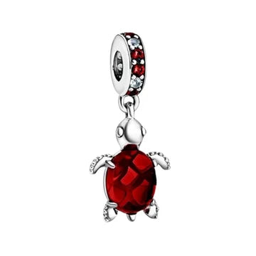 Charm Tortuga Roja de plata 925