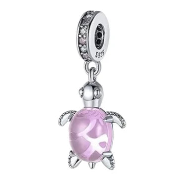 Charm Tortuga Rosa de plata 925