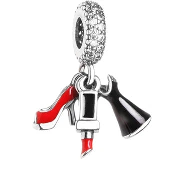 Charm Vestido Labial Y Tacon de plata 925